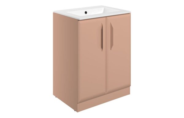 Colorado 615mm Floor Standing 2 Door Basin Unit w/1TH Basin - Matt Apricot