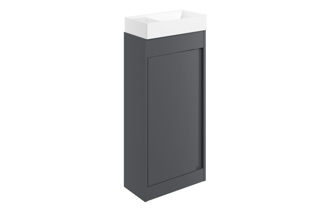 Dakota 410mm Floor Standing Unit Inc. Basin - Matt Graphite Grey