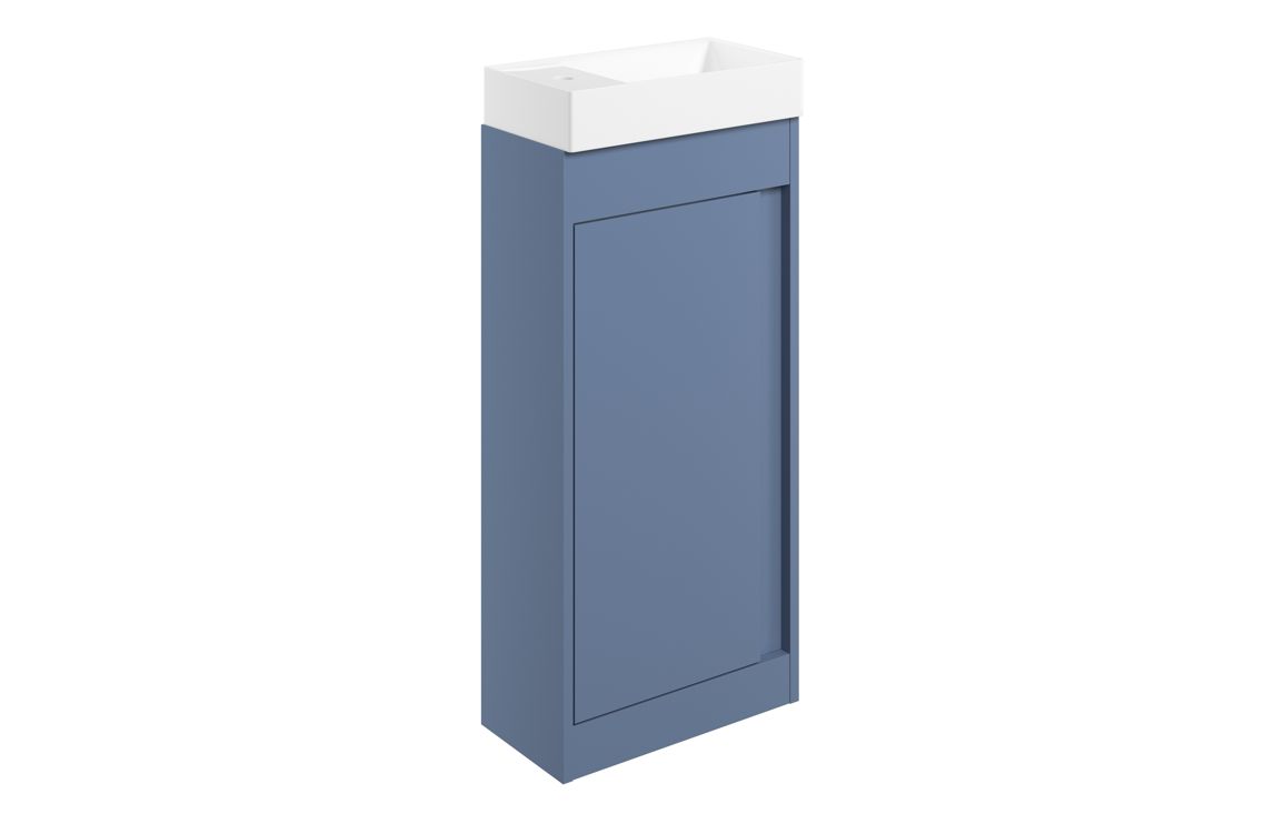 Dakota 410mm Floor Standing Unit Inc. Basin - Matt Misty Blue