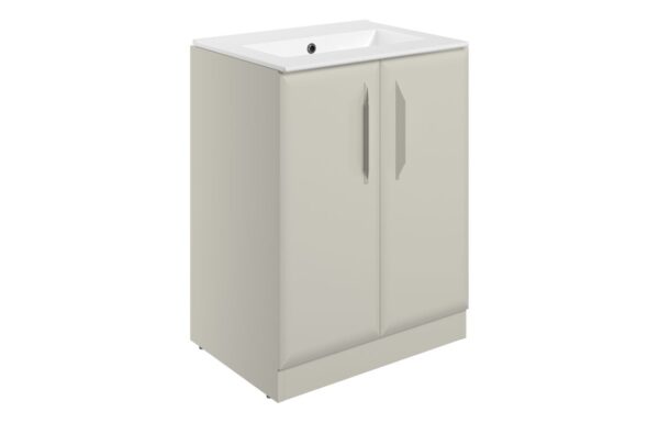 Colorado 615mm Floor Standing 2 Door Basin Unit w/0TH Basin - Matt Latte