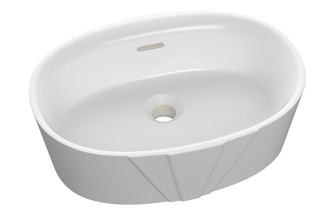 Lawers 460x320mm Resin Washbowl - White