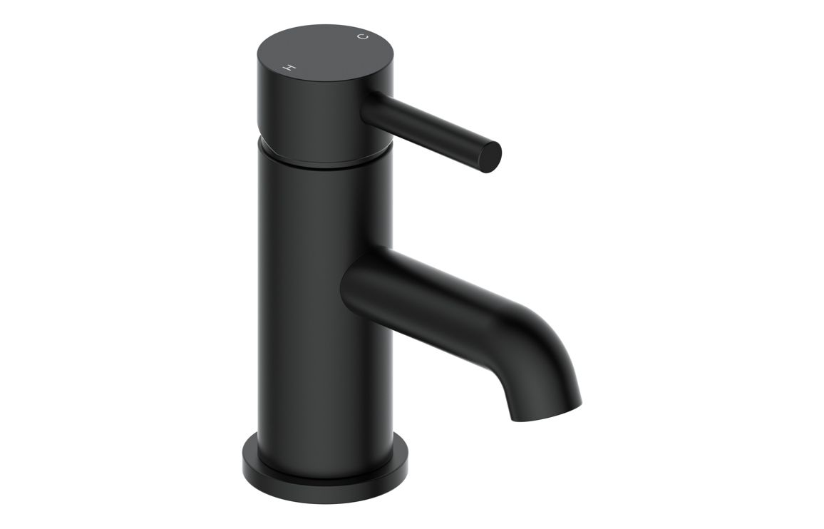 Tortum Basin Mixer & Waste - Matt Black