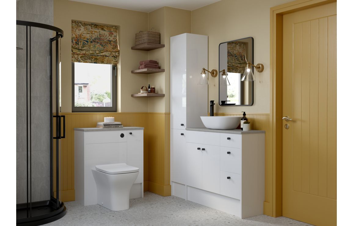 Nevada Slim Depth End Panel - White Gloss - Image 2