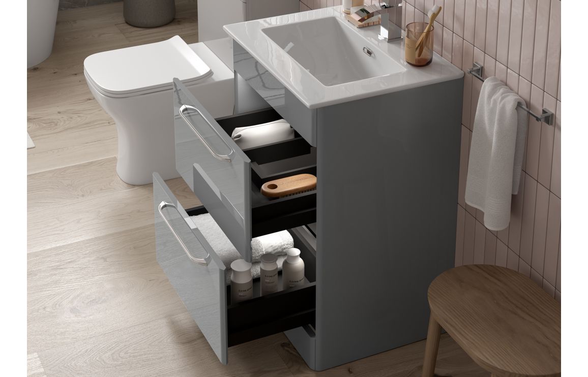 San Diego 506mm WC Unit - Grey Gloss - Image 3