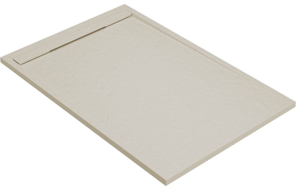 30mm Slate 1400x800mm Rectangular Tray & Waste - Latte